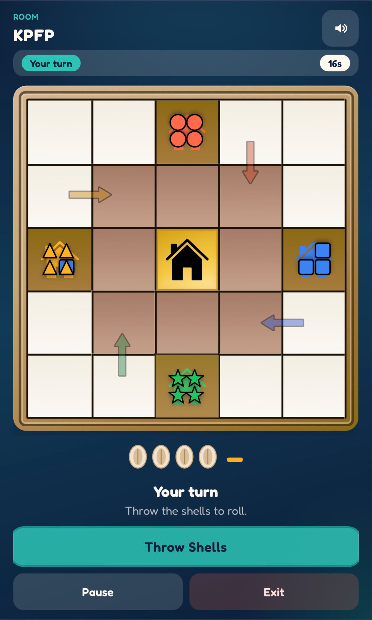 Chowka Bhara in-game board
