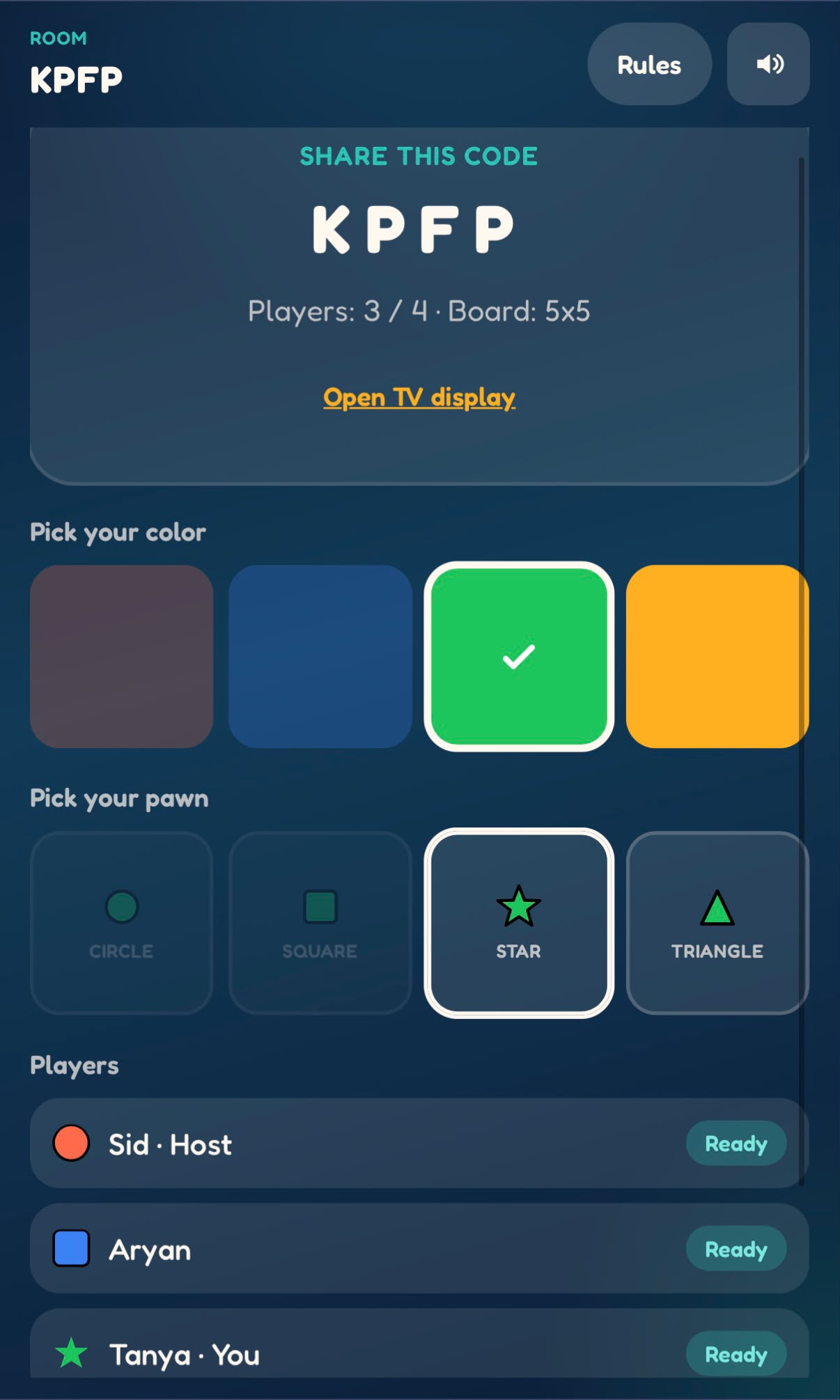 Chowka Bhara waiting room screen