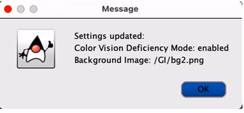 Kivi Board Game - accessibility settings confirmation