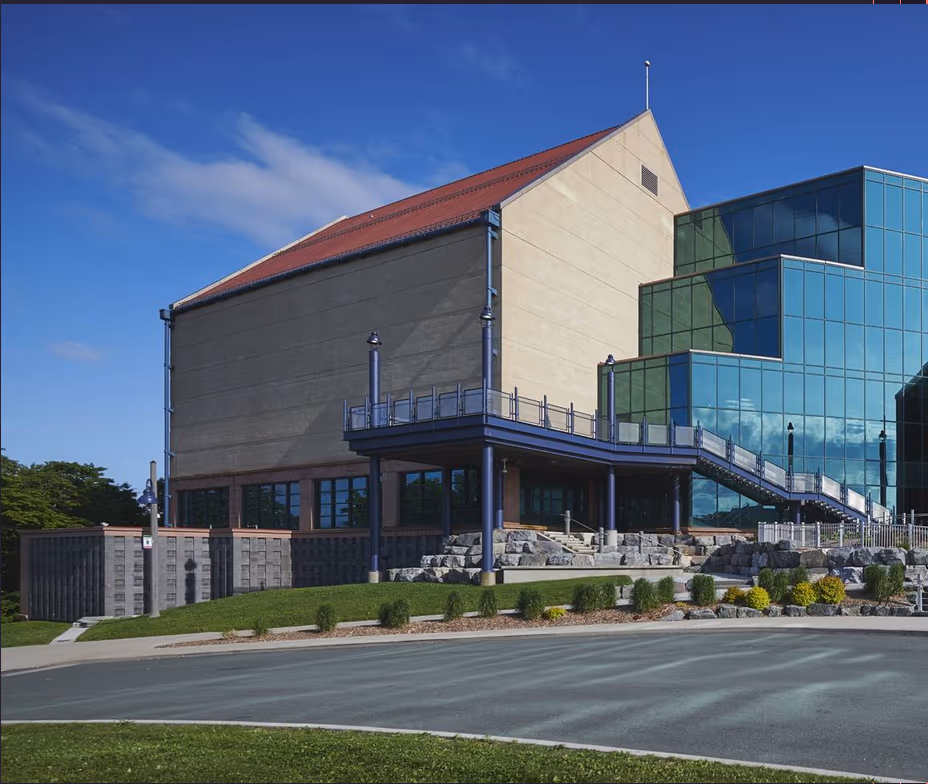 The Rooms building in St. John's: tiered architecture overlooking the harbor