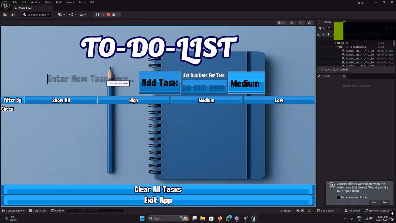 To-Do List App - Task creation flow