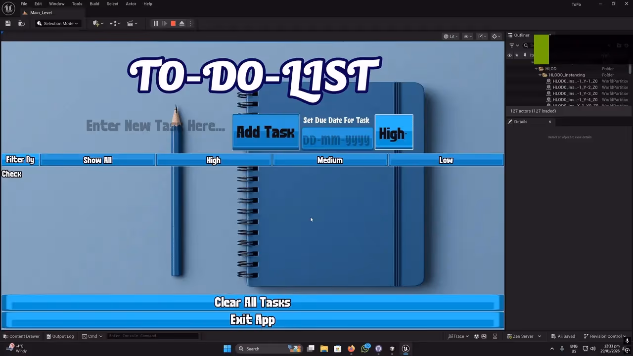 To-Do List App - Priority filtering and UI controls